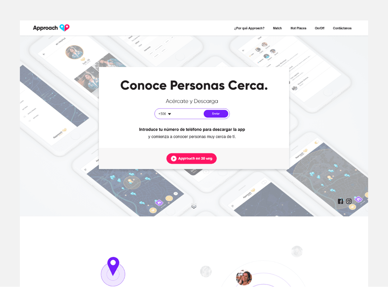 Mockup of the website landing page - marketing asset