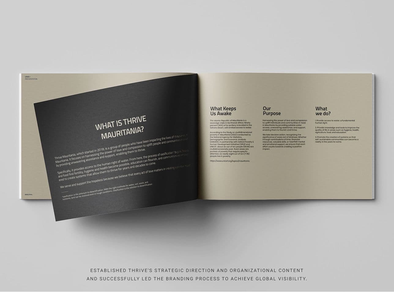mockup of the brand book internal brand section