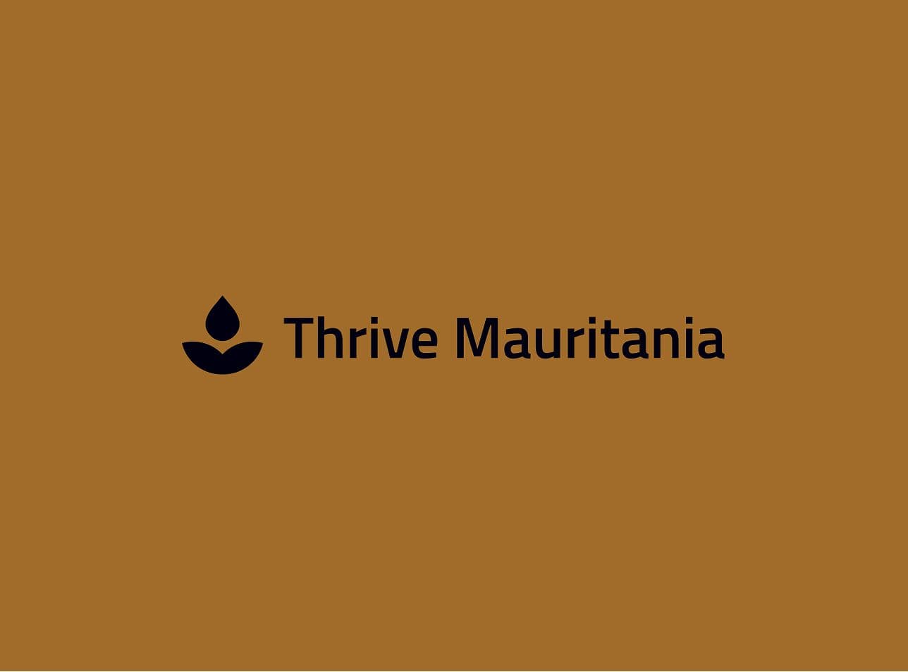 Thrive Mauritania's Logo includes the icon and the name Trive Mauritania