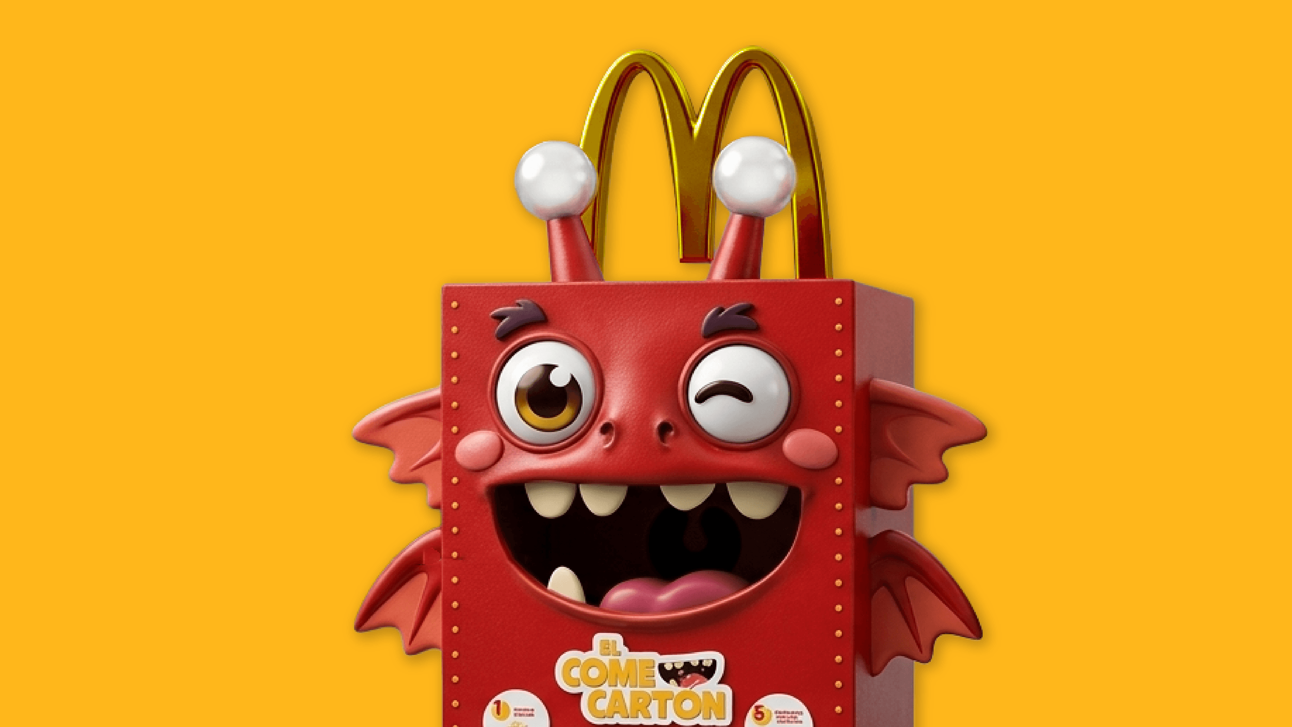3D render of the El Come Cartón mascot