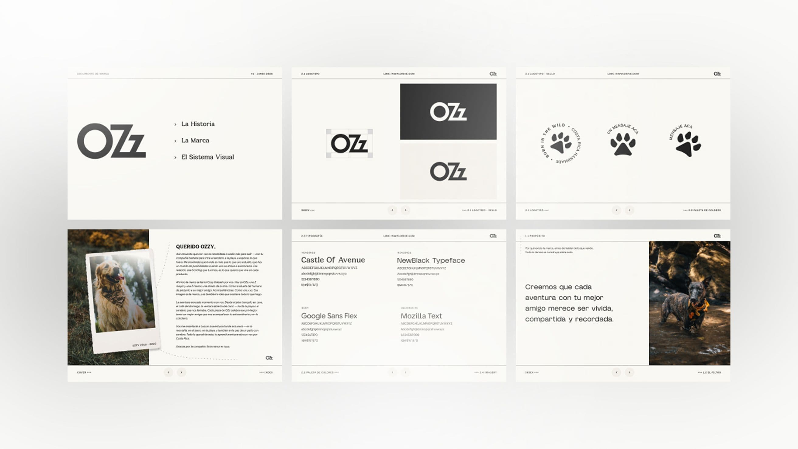 Image of the brandbook Zimple design for OZz team