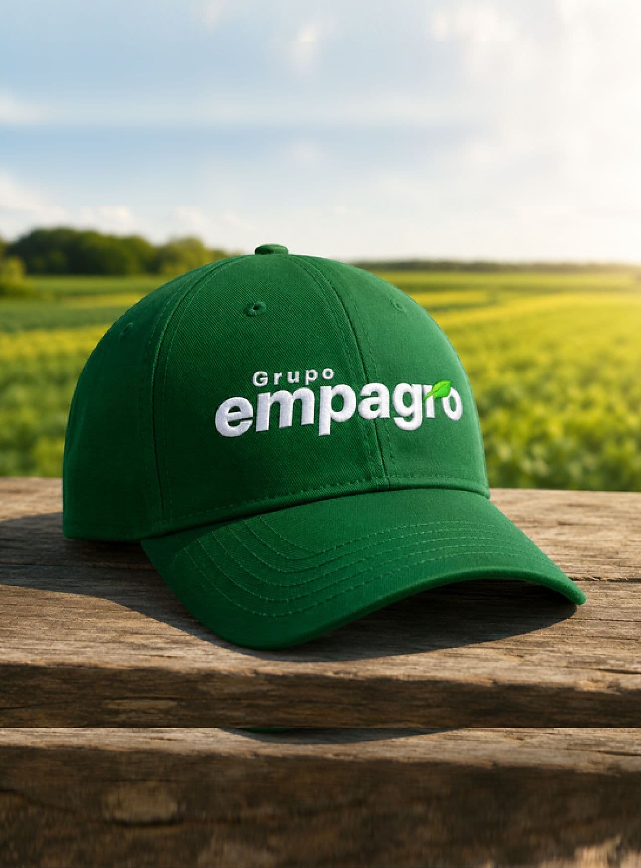 Green cap embroidered with the Grupo Empagro logo.