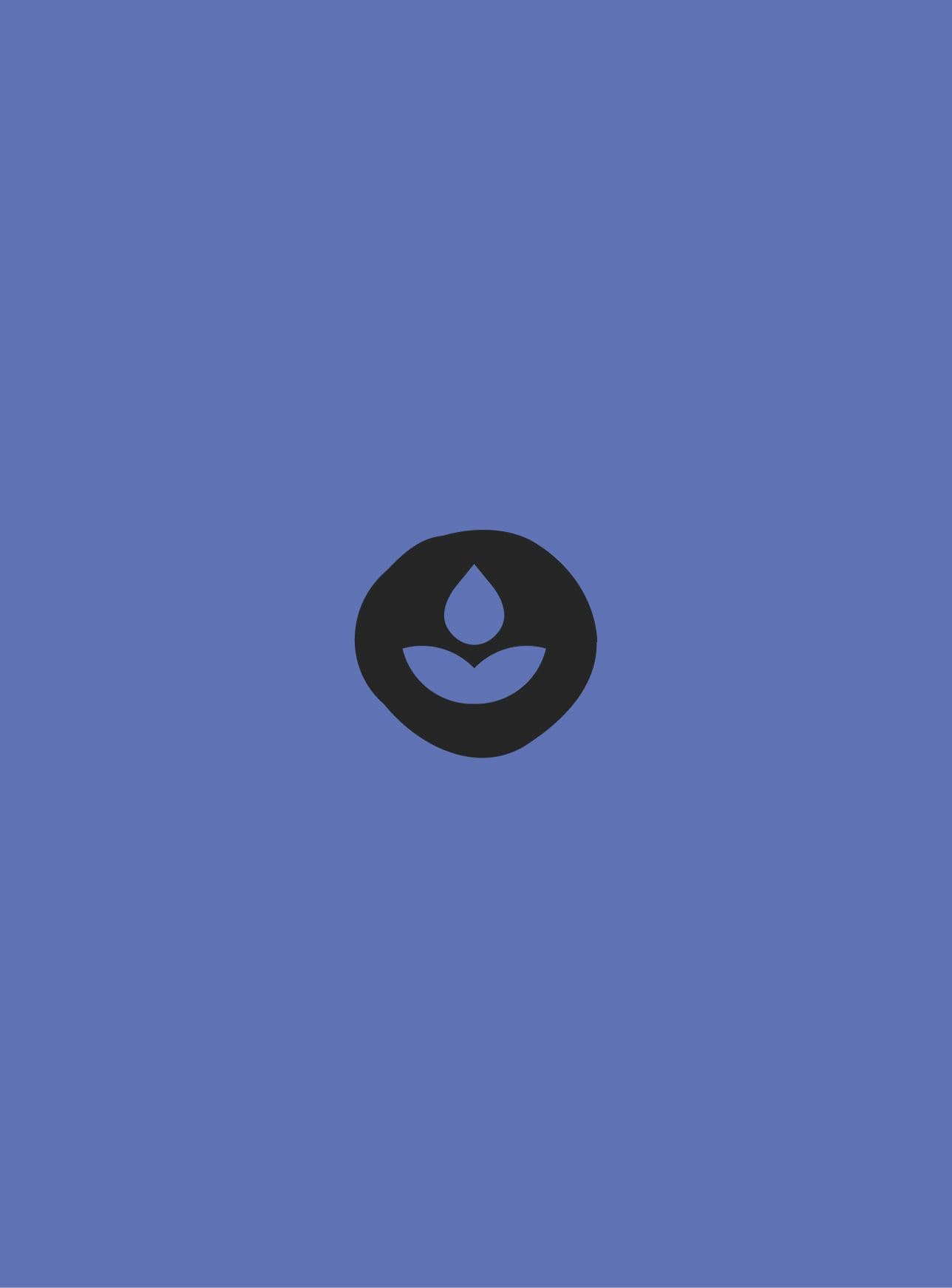 black icon over a blue background color
