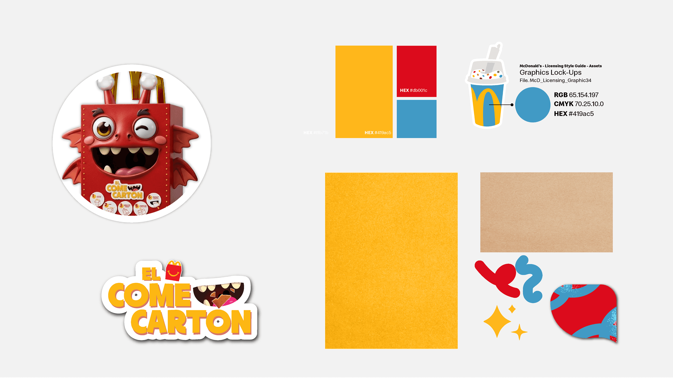 El Come Cartón brand identity and color palette
