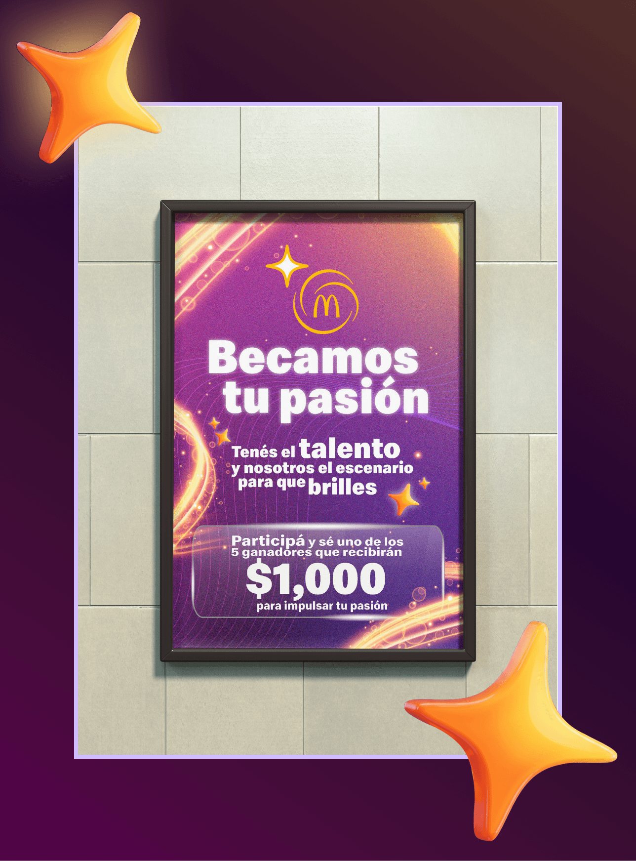 McDonald's Becamos tu pasión promotional poster design