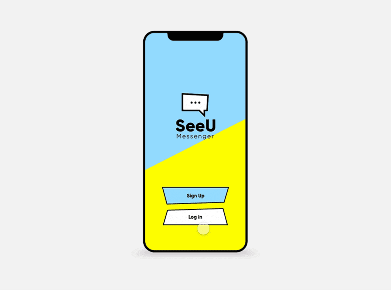 Mockup of the home page of SeeU