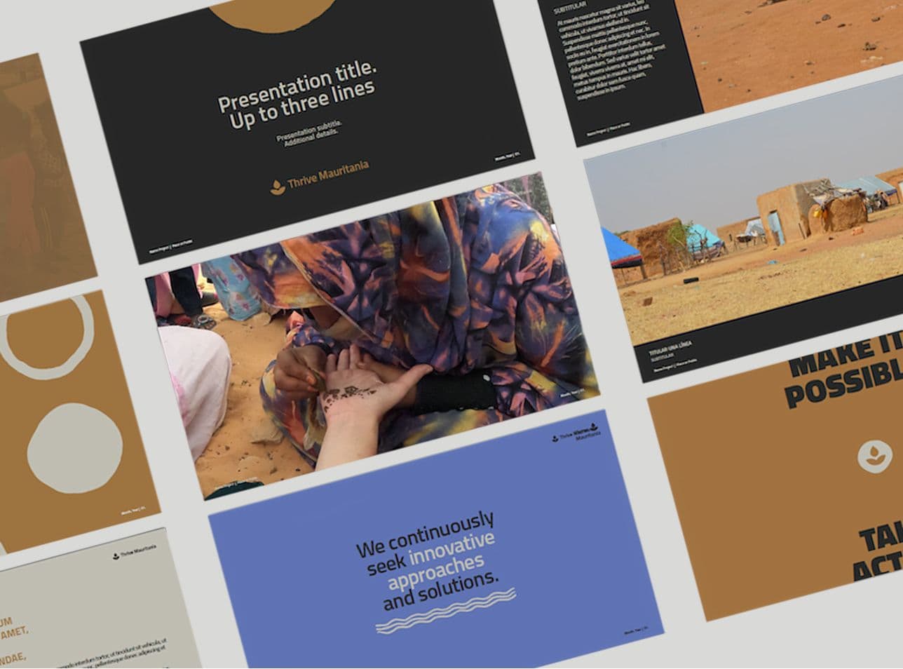 design of templates for presentations