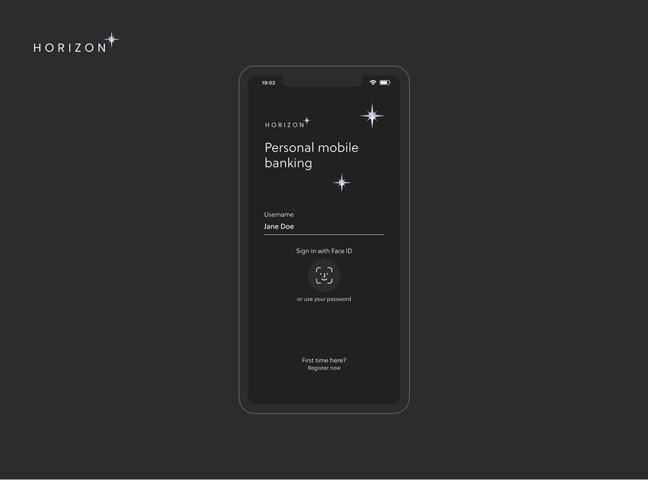 bank concept app mobile sign in screen mockup