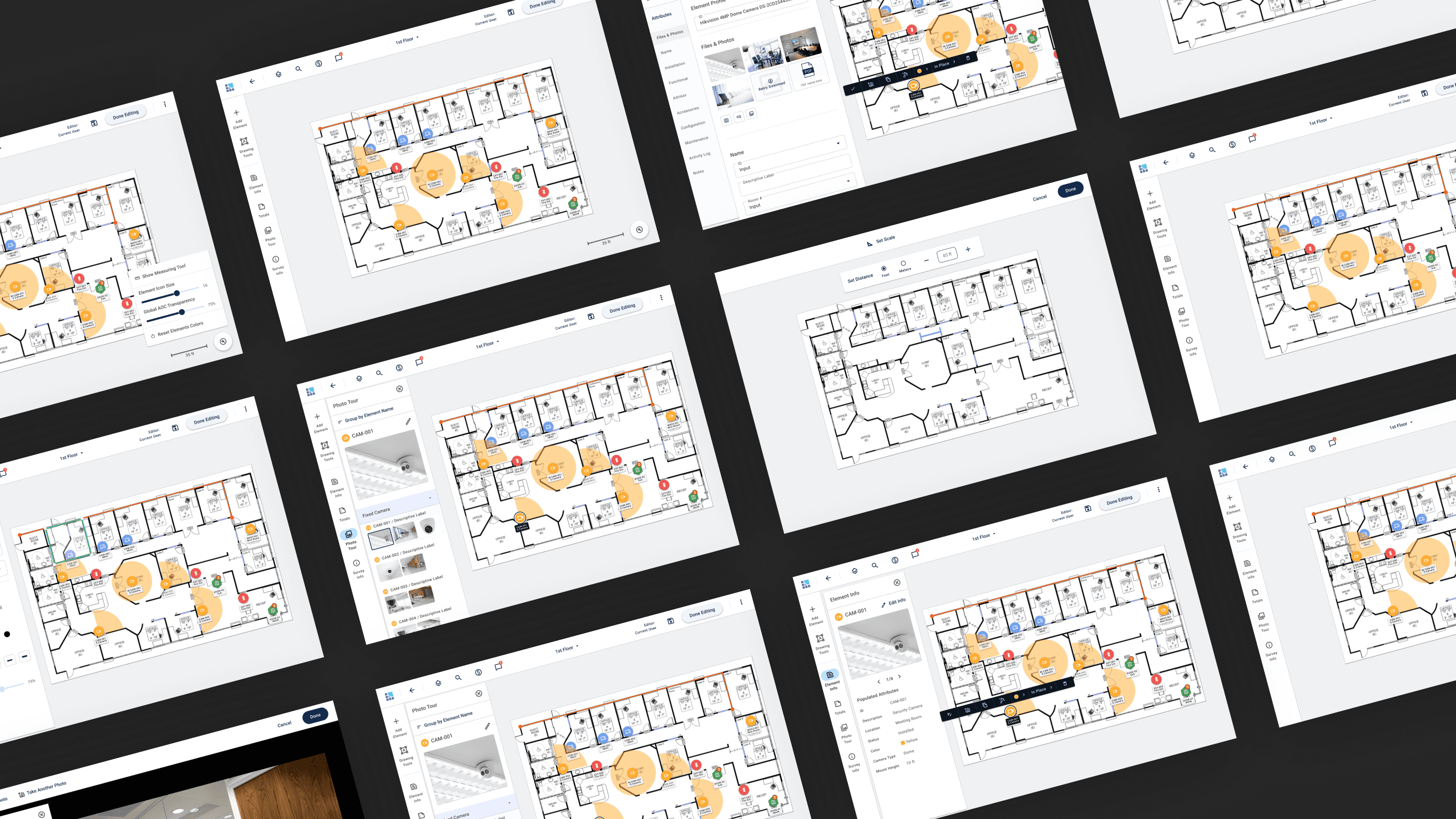 There's several screenshots of the app different screens.
