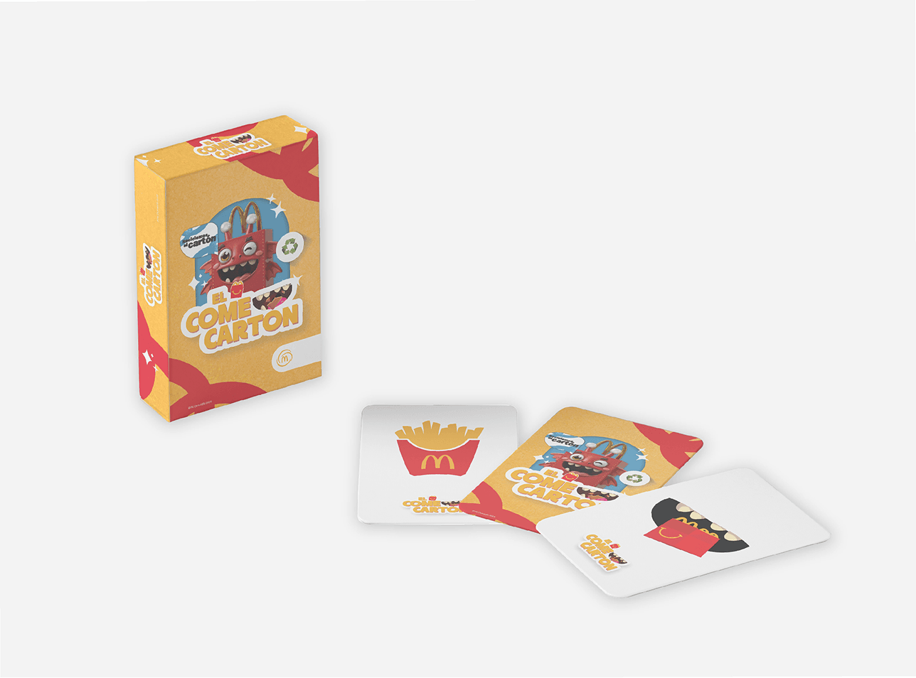 El Come Cartón packaging and collectible cards