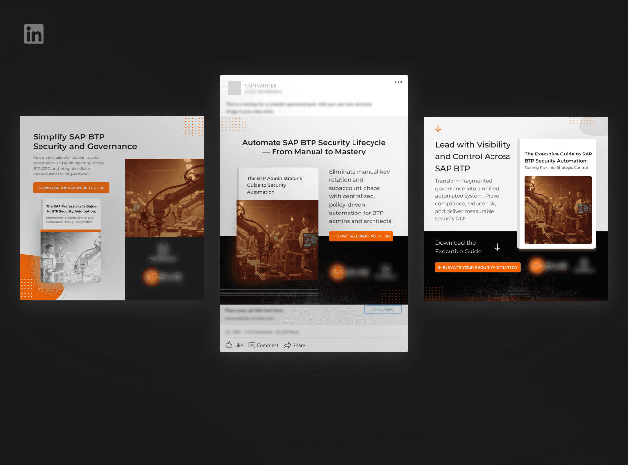 SAP BTP Security Automation LinkedIn ad campaign