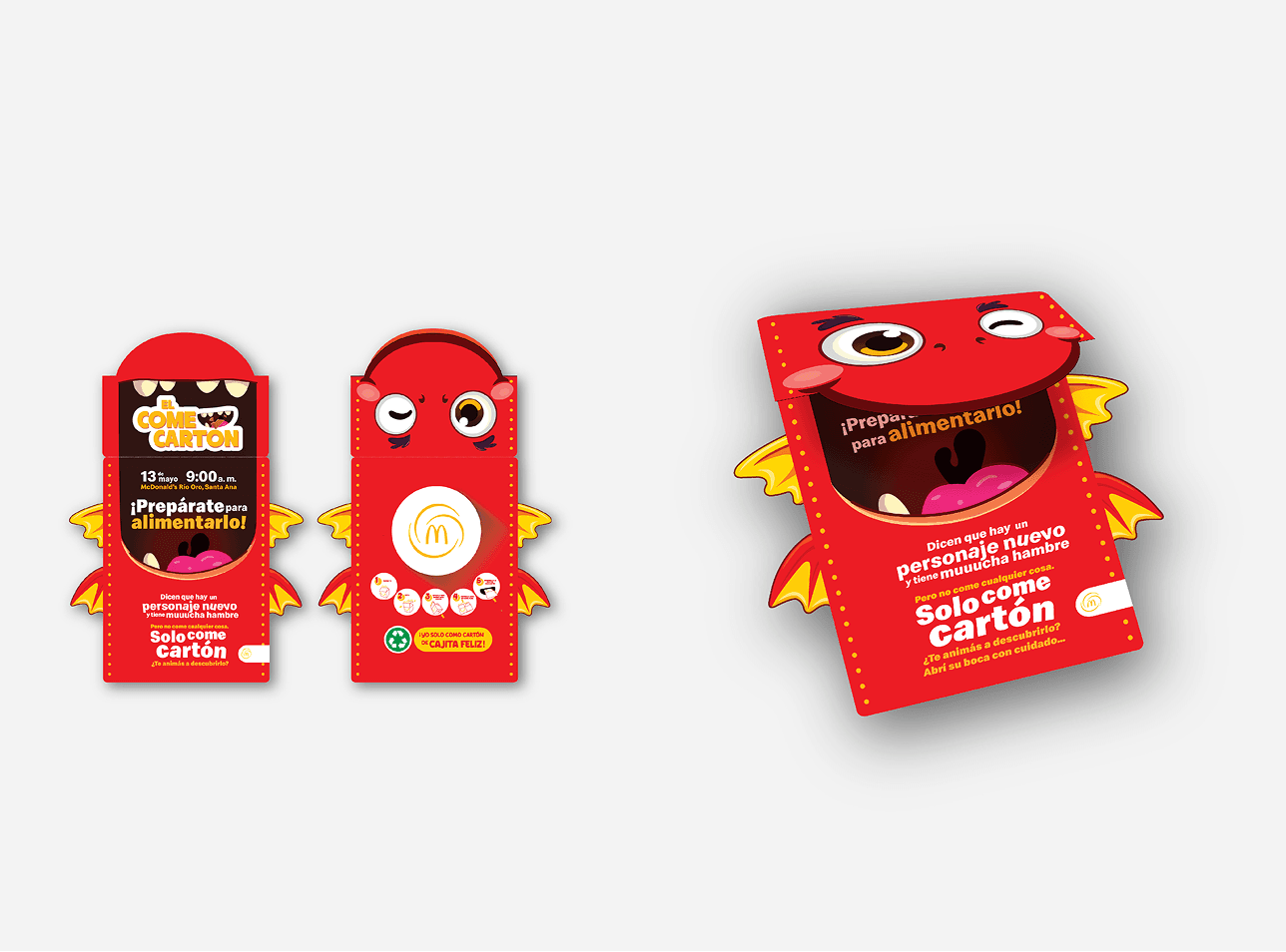El Come Cartón packaging design and mockups